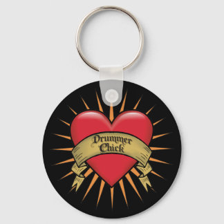 Llavero Tattoo Heart Drummer Chick