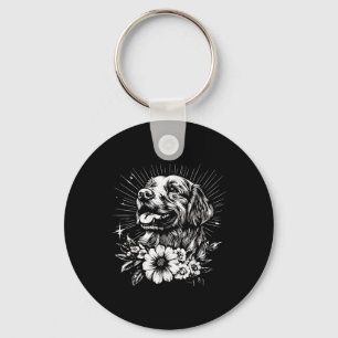 Llavero Tattoo Style Lover Golden Retriever Retro Dog