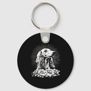 Llavero Tattoo Style Lover Saluki Perro Retro