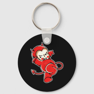 Llavero Tatuaje de cuernos de demonio diablo Kewpie Baby