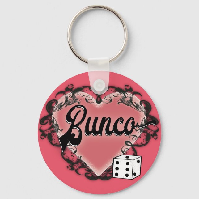 Llavero tatuaje del corazón de bunco (Anverso)