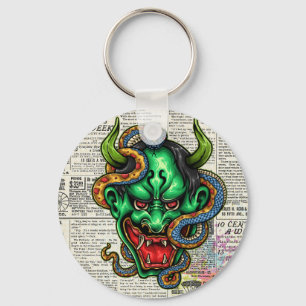 Llavero Tatuaje del dragón verde