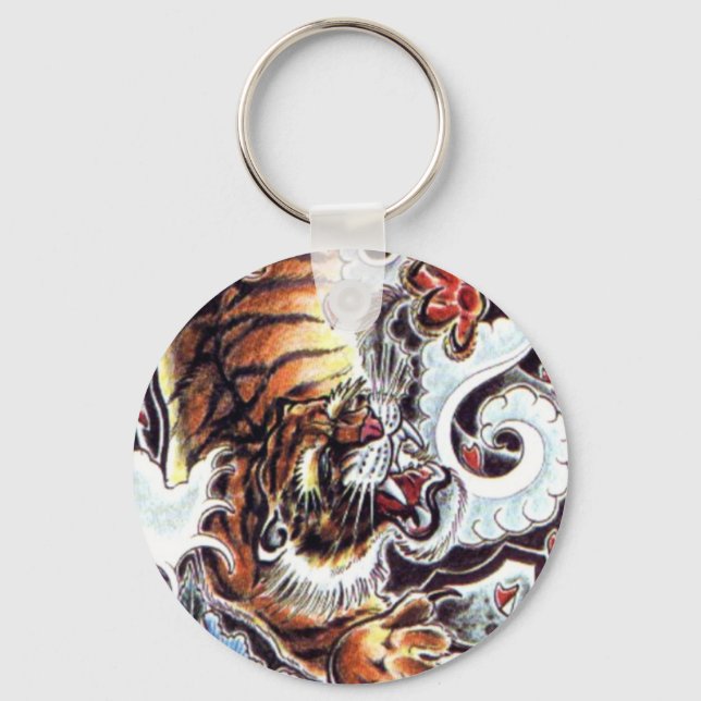 Llavero Tatuaje del tigre japonés (Anverso)