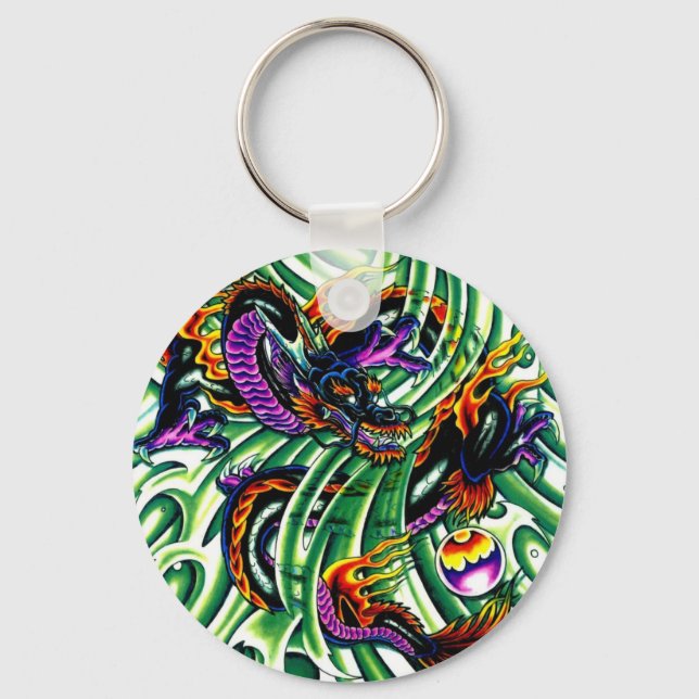 Llavero Tatuaje dragón japonés (Anverso)