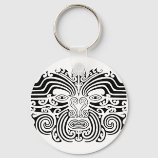 Llavero Tatuaje maorí - Blanco y negro