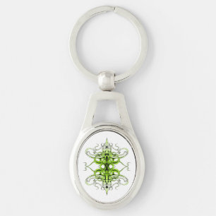 Llavero Tatuaje Tribal Celta de Bosque Verde Moderno
