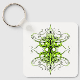 Llavero Tatuaje Tribal Celta de Bosque Verde Moderno