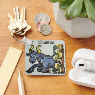 Llavero Tauro el Toro, Signos Vintage del Zodiaco