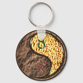 Llavero Tauro y tigre de fuego