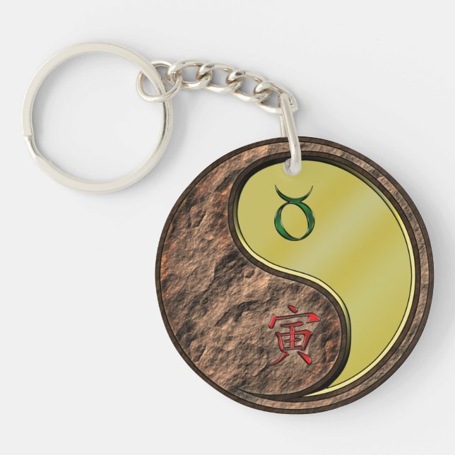 Llavero Tauro y tigre Metalizado (Frente)