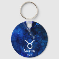 Taurus Zodiac Constelación Azul Galaxia Monograma