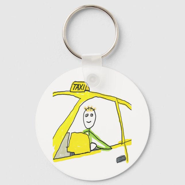 Llavero Taxi Driver Stickman (Anverso)