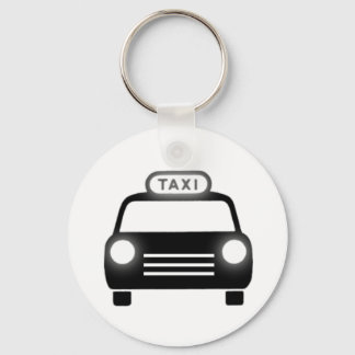 Llavero Taxi en blanco y negro