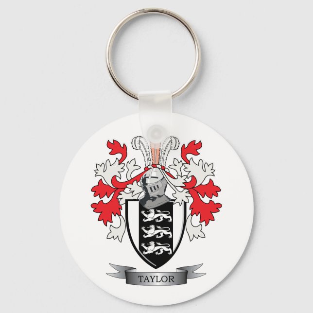 Llavero Taylor Family Crest Coat of Arms (Anverso)