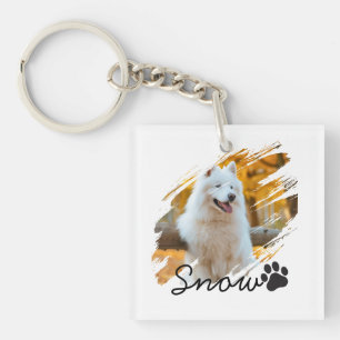 Llavero Taza con Foto y Nombre de Mascota Personalizados c