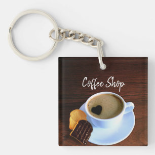 Llavero Taza de café con galleta corazón de espuma Café Sh