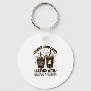 Llavero Taza de fantasma de Halloween de café recién hecho