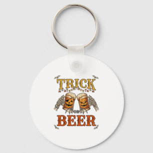 Llavero Taza de Halloween de cerveza o truco Calabaza Mano