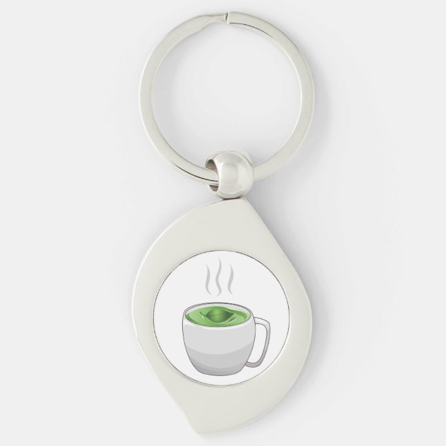 Llavero Taza de té verde (Anverso)