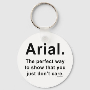Llavero Taza del humor de la fuente de Arial