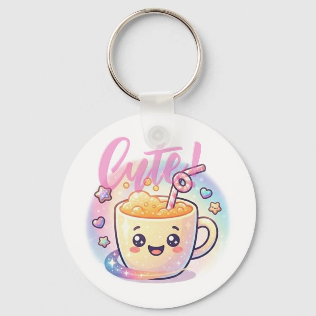 Llavero taza sonriente de jugo (Anverso)