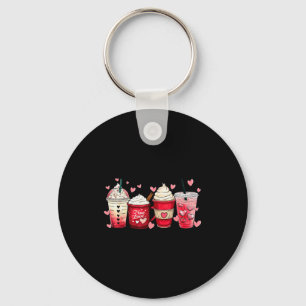Llavero Tazas de Amante de Café Latte Helado Día de San Va