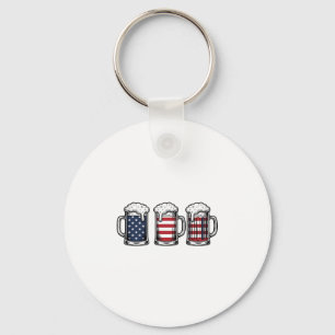 Llavero Tazas de cerveza patrióticas Diseño de camiseta ve