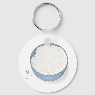 Llavero tazón de arroz blanco
