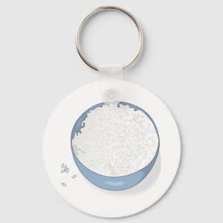 Llavero tazón de arroz blanco