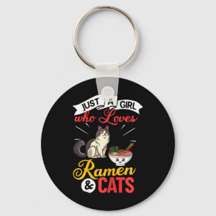 Llavero Tazón de ramen de gato Sopa de fideos de pollo Jap