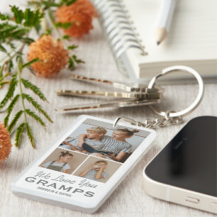 Llavero Te Aman Gramps Photo Keychain