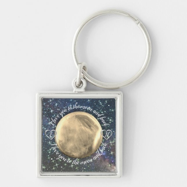 Llavero Te Amas Personalizado A La Luna (Frente)