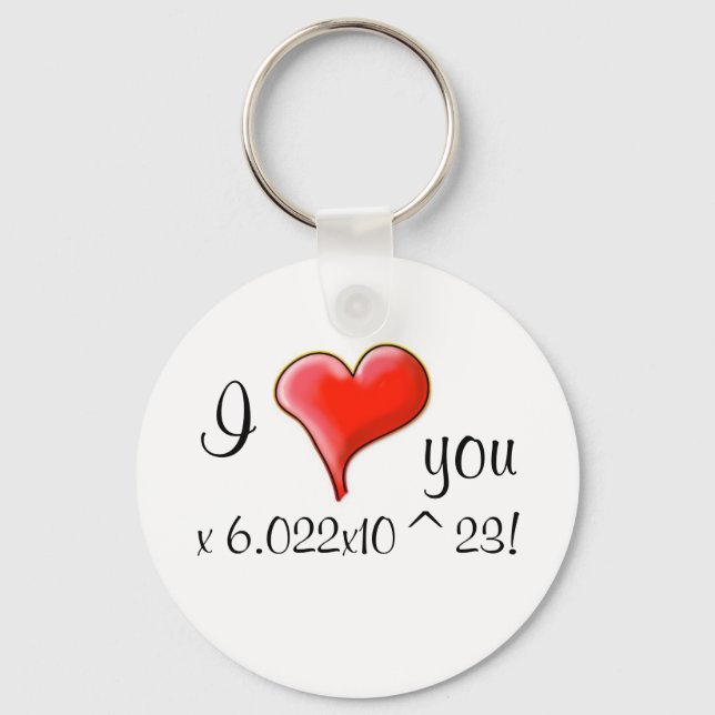 Llavero ¡Te amo 6.022x10^23! (Anverso)