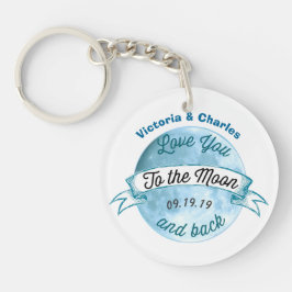 Llavero Te amo a la luna y a la espalda