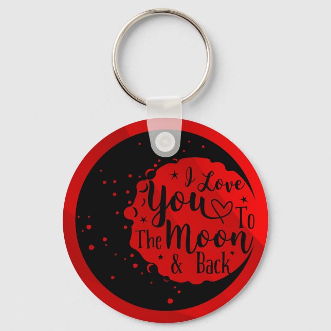 Llavero Te Amo A La Luna Y A La Llave (Anverso)