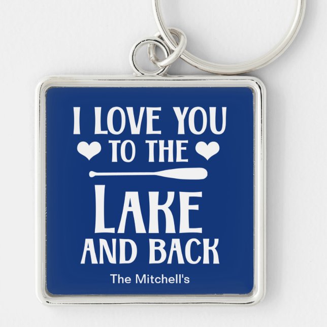 Llavero Te amo al lago y al verano de regreso (Frente)