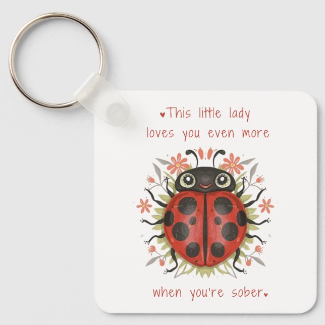 Llavero Te amo aún más cuando estás sobrio, San Valentín (Anverso)