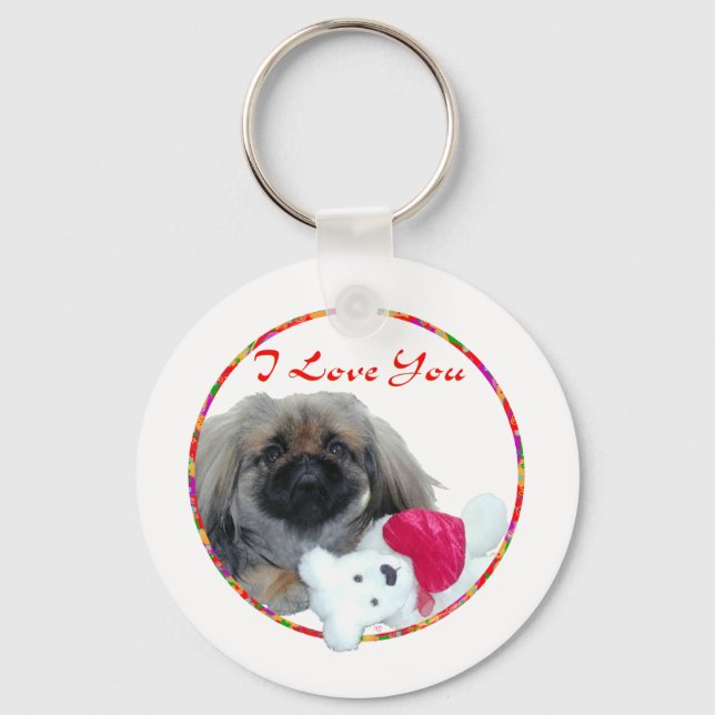 Llavero Te Amo El Pup Pekingese (Anverso)
