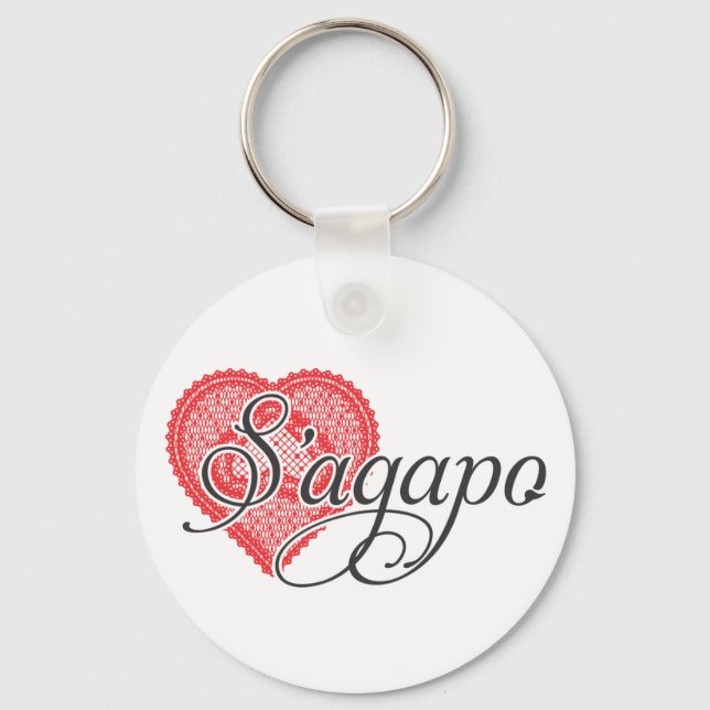 Llavero Te amo en griego - S'agapo (Anverso)