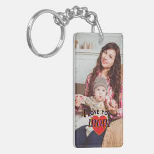 Llavero Te amo foto personalizada del día de mamá