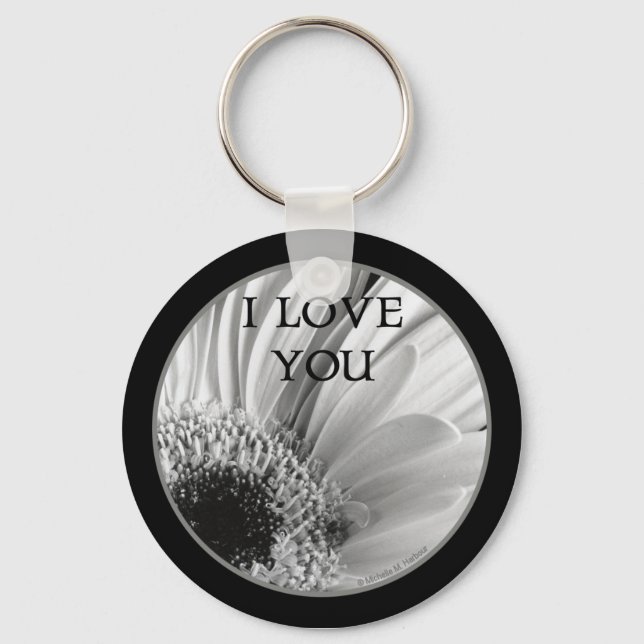 Llavero Te amo - Gerber Daisy Keychain (Anverso)