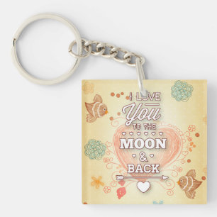Llavero Te Amo Hasta La Luna Y De Regreso