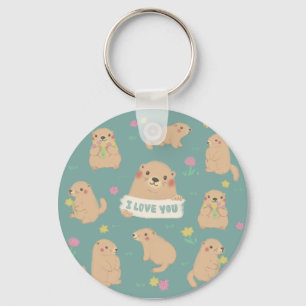 Llavero Te amo, Ilustracion Marmots