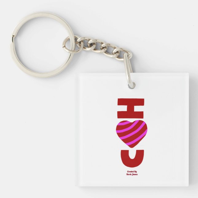 Llavero Te Amo Keychain cuadrado acrílico (Frente)