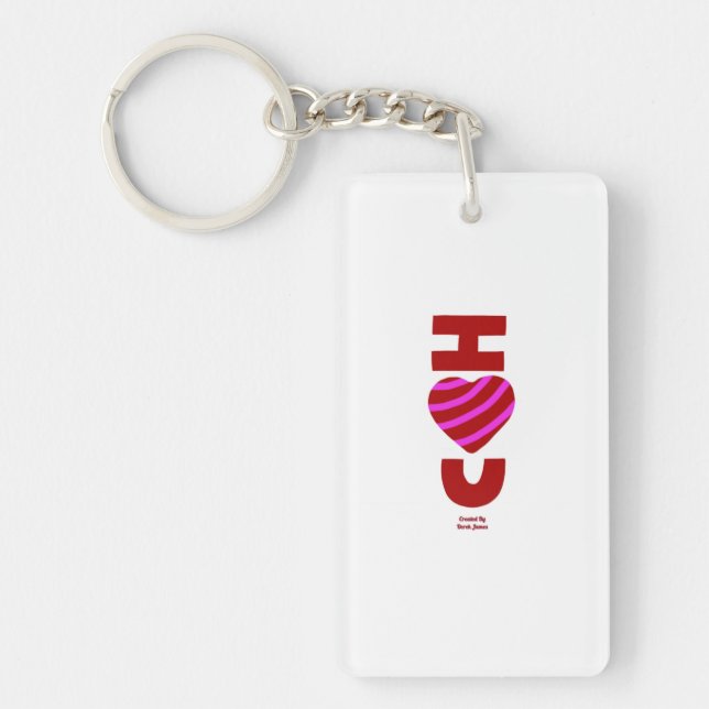 Llavero Te Amo Keychain Rectangle acrílico (Frente)