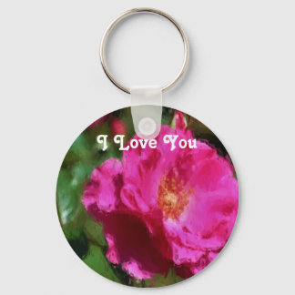 Llavero Te Amo La Cadena De Flores Rosa Rosa