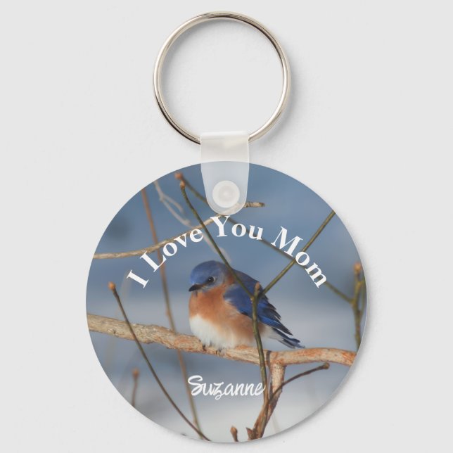 Llavero Te Amo Mamá Bluebird Personalizado (Anverso)