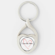 Te Amo Mamá Corazón Keychain