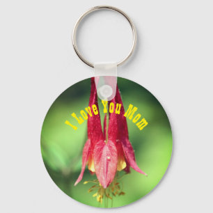 Llavero Te Amo Mamá Flor de Columbina