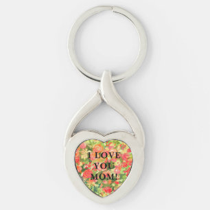 Llavero TE AMO MAMÁ, Keychain de las flores